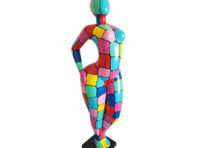 Abstract figure statue, colorfully painted statues, sculptures, 130cm XXL statue plastic.