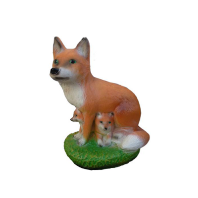 Fox figure abstract figures statues modern orange painted 35cm statue sculpture