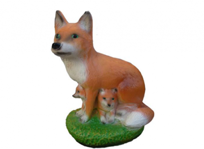 Fox figure abstract figures statues modern orange painted 35cm statue sculpture