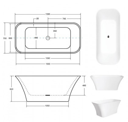 Exclusive freestanding design bathtub modern tub bath free