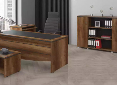 Luxury office furniture desk workstation study room set 4-piece