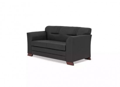 Black two-seater modern office furniture upholstered sofas study room