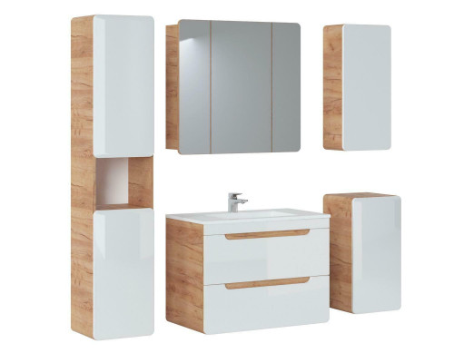 Design bathroom furniture bath 5-piece set suite cabinet lighting