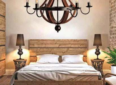 Brown crown chandelier ceiling light wood chandelier lamp chandelier