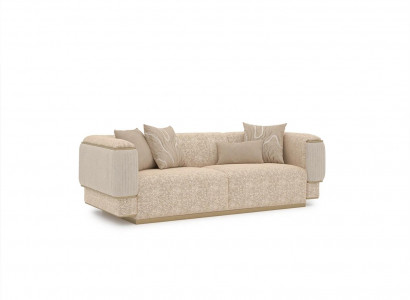 Three-seater sofa fabric living room beige upholstered furniture luxury sofas couch