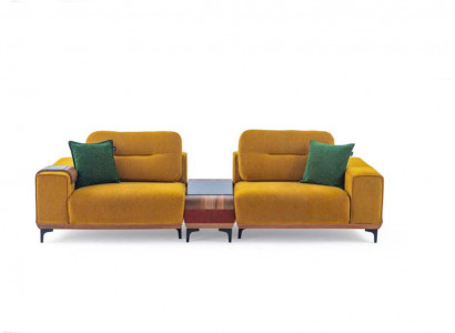 Yellow three-seater, 3-seater sofa, luxury living room couches, designer sofas