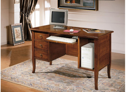 Italian desk with extendable drawers made of solid wood