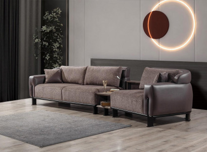 3-seater sofa including side table Comfortable living room couch