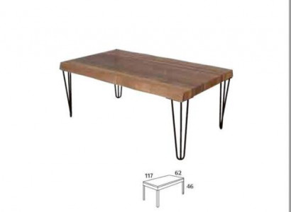 Wooden coffee table on original black legs for your living room Original