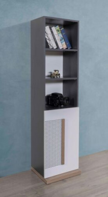 Wardrobe Wooden Bookshelf Youth Room Gray Cabinets Shelf Furniture New