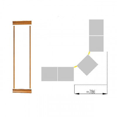 Classic crown molding set for bookshelf cabinet system SE-LN-S507