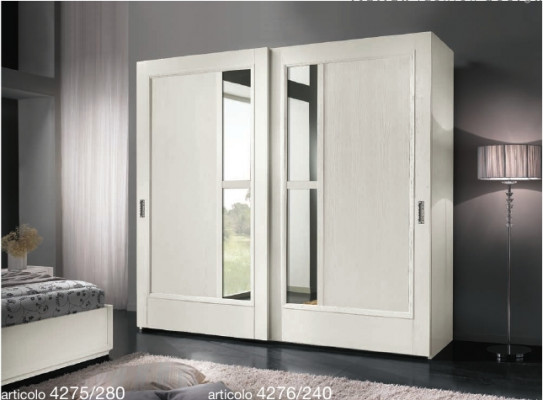 Wardrobe sliding doors bedroom closet wall cabinets wood mirror new