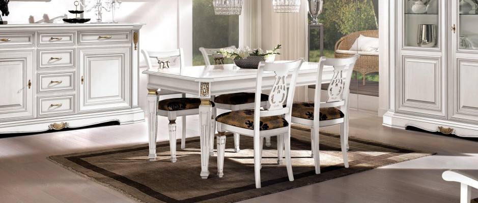 Dining table table dining room tables luxury wood white design modern Italian furniture