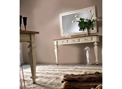 Designer console dressing table cosmetics table mirror dresser vanity tables 2-piece set.