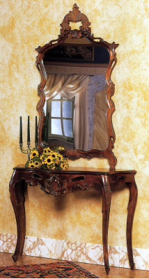 Mirror console country house style console dressing table with mirror console table brown