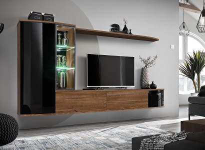 Living room wall unit set luxury living room TV stand wooden wall shelf wall cabinet new