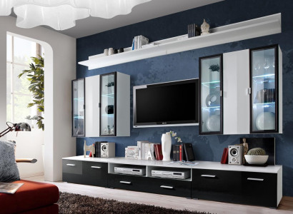 Wall unit TV stand luxury TV stand wood modern designer living room