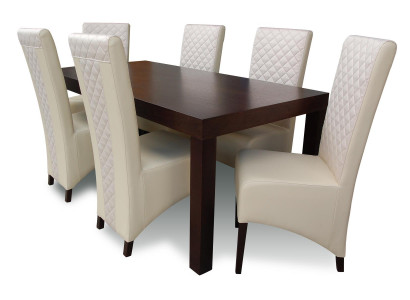 Wood Dining Table Wood Design Room Complete Set Suite 7-piece Modern Dining Suite