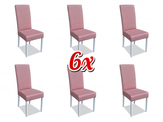 Set of 6x Armchairs Chairs Group Chair Set Complete Dining Room Set