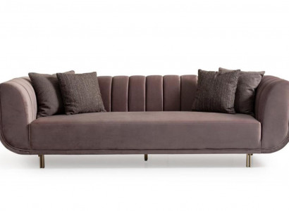 Modern couch three-seater sofa upholstered sofa fabric sofa purple 3-seater new