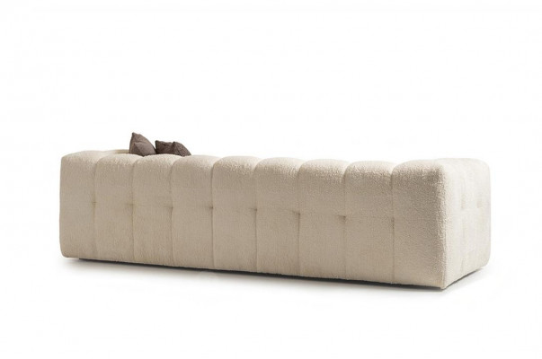 Couch Luxury Three-Seater Sofa 3 Seater Fabric Sofa Upholstered Sofa Fabric White