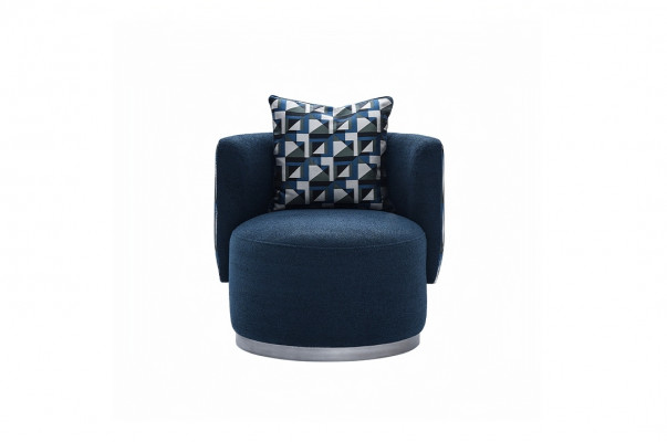 Recliner Chair Modern Blue Upholstery Fabric Seat Design Modern