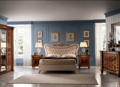 arredoclassic™ Bedroom Set Modigliani Baroque Rococo Bed Nightstand 4-piece.