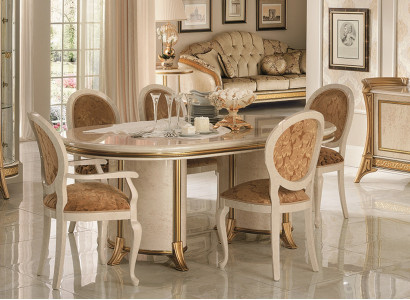 Italian dining room set ensemble chair dining table group 7-piece arredoclassic