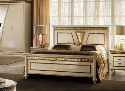 3-piece bedroom set bed 2x nightstand baroque Italian furniture new