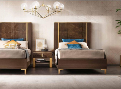 Bed, bedside table, stool, 4-piece bedroom set, modern luxury bed designs