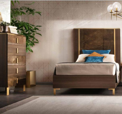 Bed, bedside table, stool, 4-piece bedroom set, modern luxury bed designs