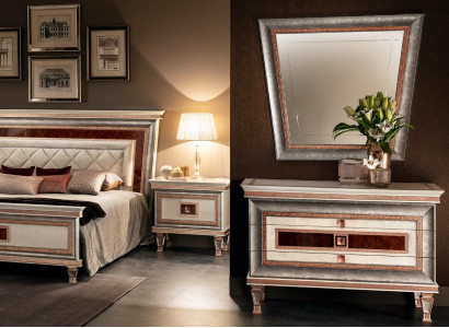 Elegant style furniture bedroom dresser cabinet classic sideboard with mirror