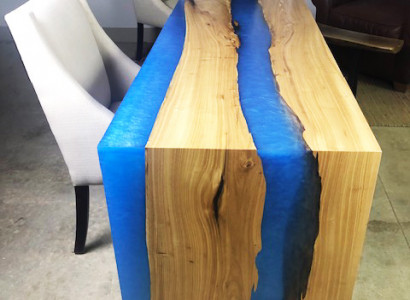 Dining table, table, kitchen table, modern tables, waterfall river epoxy resin furniture, new