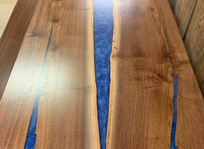 Waterfall table epoxy resin dining table epoxy tables real wood solid furniture