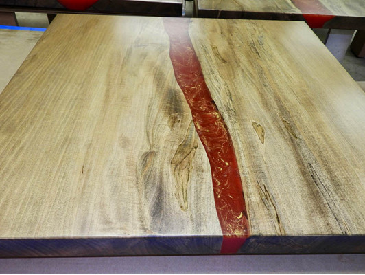 Epoxy resin epoxy flow custom-made table real wood price 1sqm tables resin