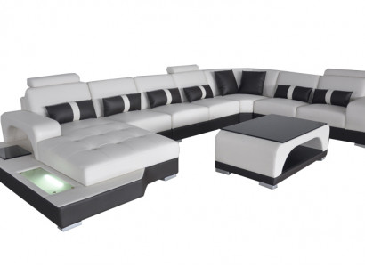 Corner sofa corner suite design corner couch sofa couch upholstery living landscape LED USB