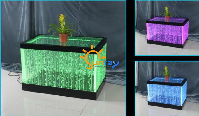 Design table coffee table water columns pillar water sofa tables LED