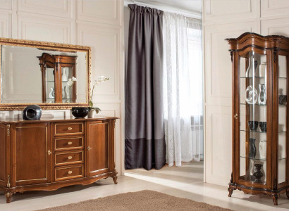 Dining Room Set: Display Cabinet, Wardrobe, Dresser, Mirror, Sideboard, Italian Furniture, 3-piece