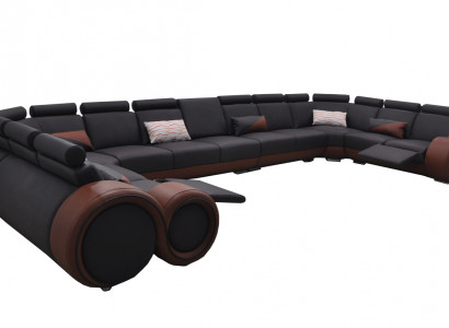 XXL Couch Large Corner Sofa Leather Corner Suite Landscape Corner Upholstery Living Room