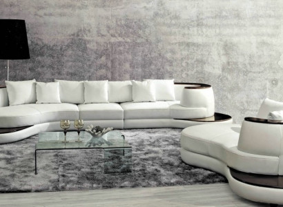 Designer sofa, corner sofa, living landscape, round sofa, leather sofa, couch, U-shaped sofa, Royal