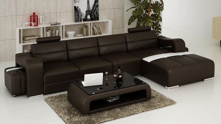 Leather sofa couch living area corner sofa corner design modern sofa F3008C