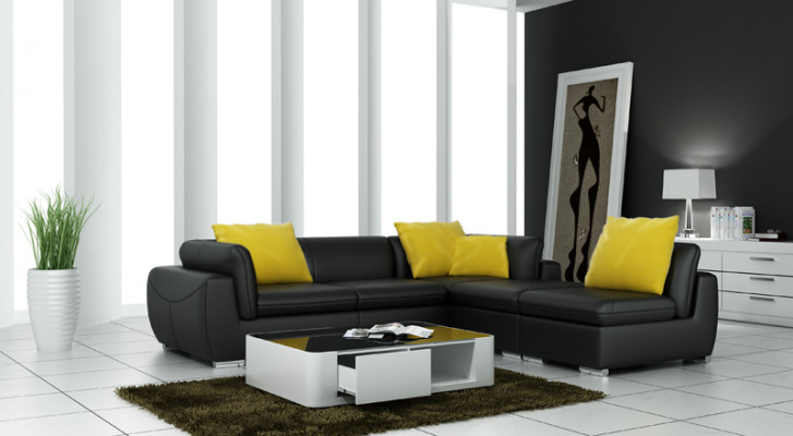 Leather sofa couch living area corner sofa corner set design modern sofa F3014 new