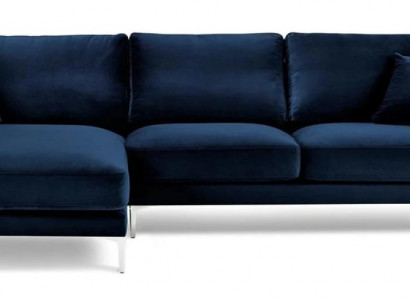 Blue sectional sofa living landscape couch corner suite upholstery Italian furniture design