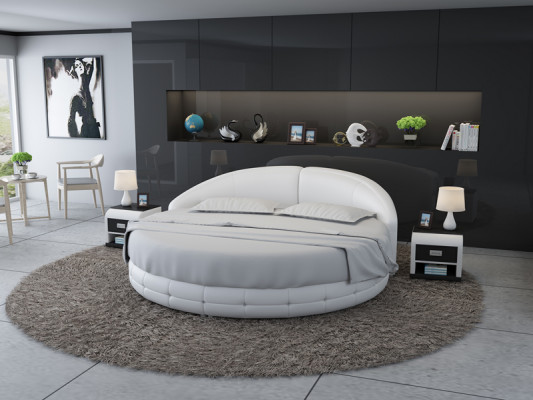 Round Bed Design Upholstered Bed Luxury Bed Double Bed USB Beds Round