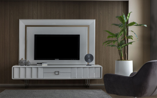 Luxury Wall Unit Living Room TV Frame RTV Walls Cabinet Modern