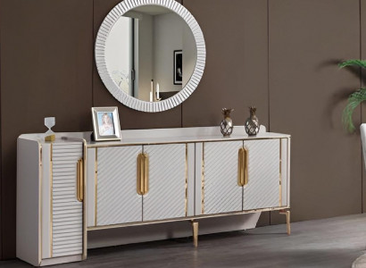 Dresser mirror white wood drawer cabinet style furniture sideboard chest of drawers