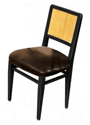 Dining chair luxury Art Deco chairs leather design wooden chair Italian furniture