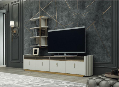 Living room wall unit design wall shelf TV stand wall cabinet wooden furniture