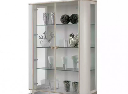 Designer display cabinet furniture wood white luxury vitrine cabinet design Italian furniture