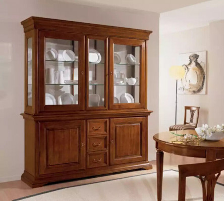 Classic showcase Italian luxury furniture display cabinet wood cabinet design cabinet